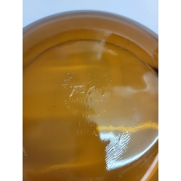 Anchor Hocking Fire King Quart 1 Qt Amber/Brown *NO* Lid - Picture 4 of 4
